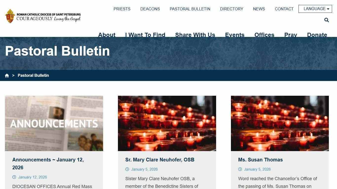 Pastoral Bulletin Archives - Diocese of Saint Petersburg